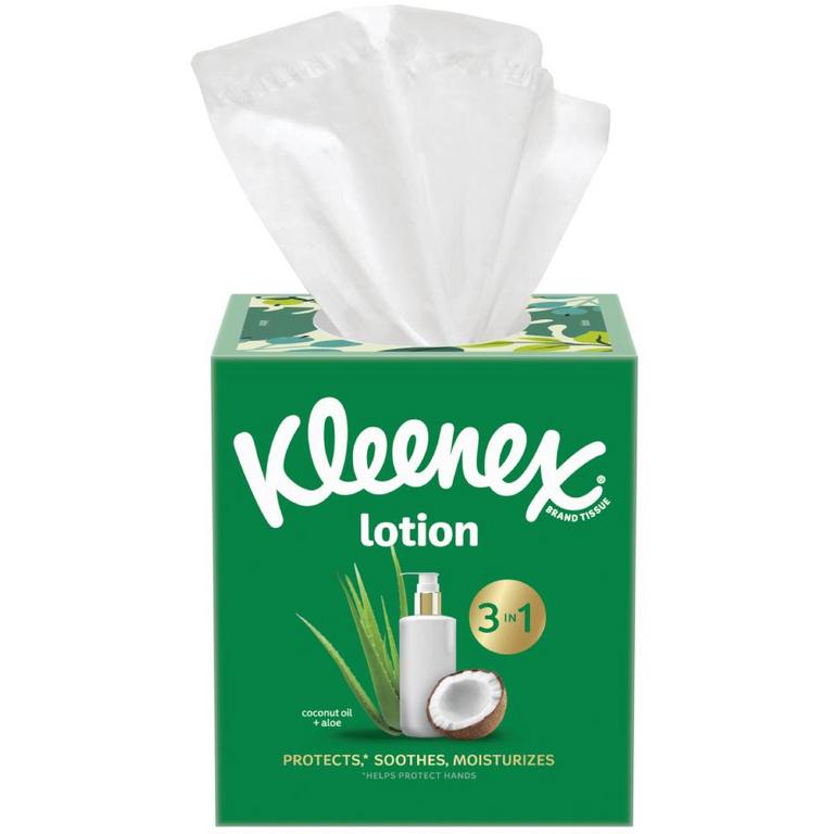 Save $1.00 on any THREE (3) single boxes of Kleenex® Facial Tissue (30 ct. or larger, not valid on On The-Go™ packs or trial size)