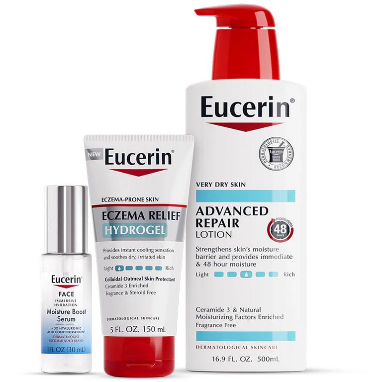 SAVE $3.00 on any* ONE (1) Eucerin® Body, Baby, Sun or Face Products *Excludes travel/trial and Body Product under 5oz