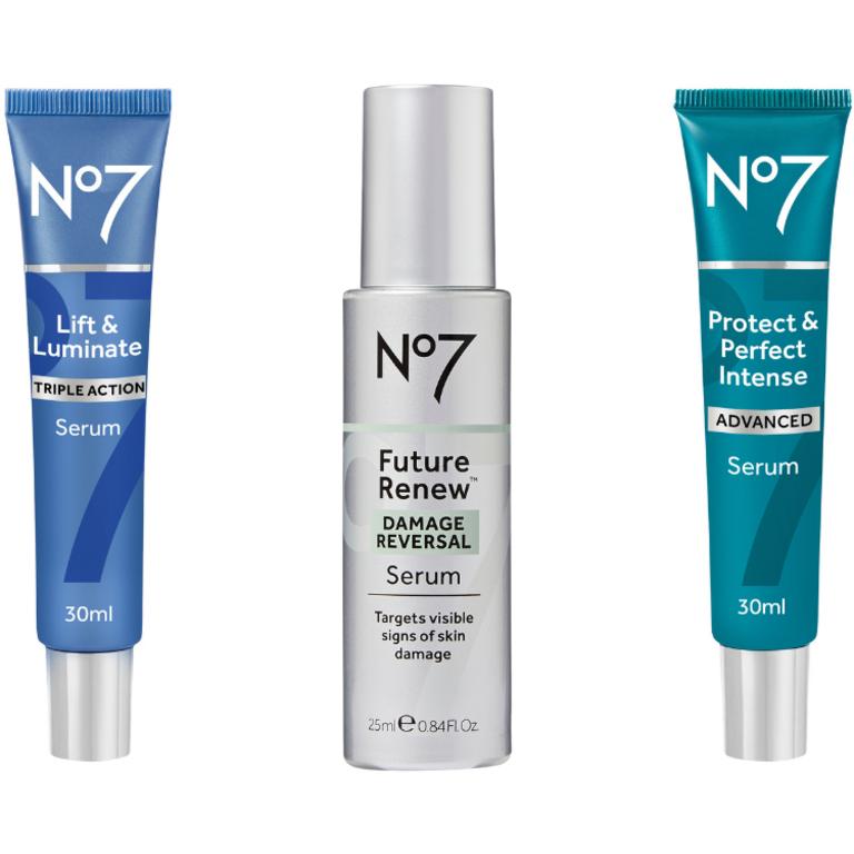 $10.00 OFF off any ONE (1) No7 Skincare Serum (Includes Future Renew 25 mL, Restore & Renew 30 mL, Lift & Luminate 30mL, Protect & Perfect 30mL)