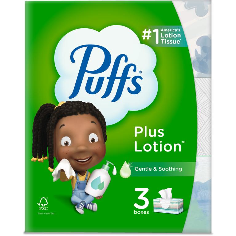 Save $1.00 ONE Puffs Facial Tissue Multi-Pack 3 Box Count or larger (excludes Puffs Simple Softness and trial/travel size).