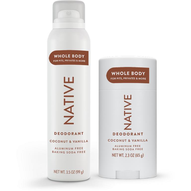 Save $7.00 TWO Native Whole Body Deodorant, Creams, or Sprays (excludes trial/travel size).