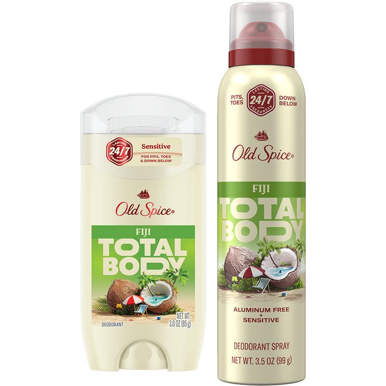 Save $7.00 TWO Old Spice Total Body Deodorant Sprays, Sticks, or Creams.