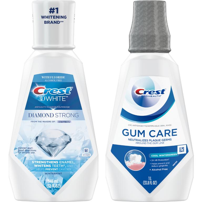 Save $3.00 ONE Crest 3D White Brilliance or 3D White Glamorous White or Pro-Health Advanced Whitening or Gum Care or Gum and Breath Purify or Clinical Deep Clean or Densify Mouthwash 946mL or 1L (excludes trial/travel size).