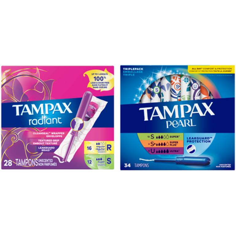 Save $4.00 ONE Tampax Tampons 22-40 ct (excludes trial/travel size)