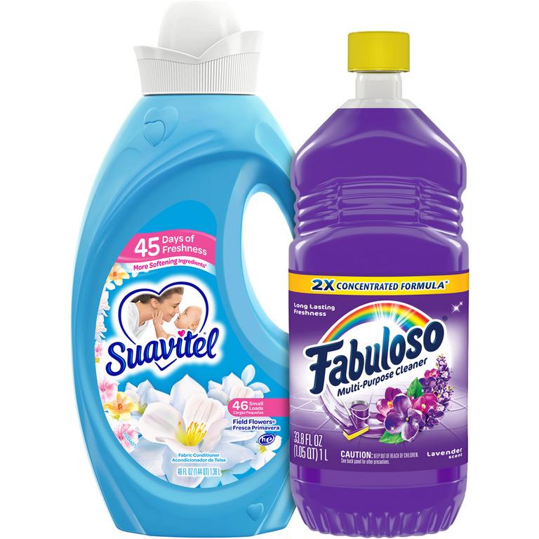 SAVE $1.00 On any ONE (1) Fabuloso® Multi-Purpose Cleaner (33.8oz ONLY) or Suavitel® Liquid Fabric Conditioner (46oz ONLY)