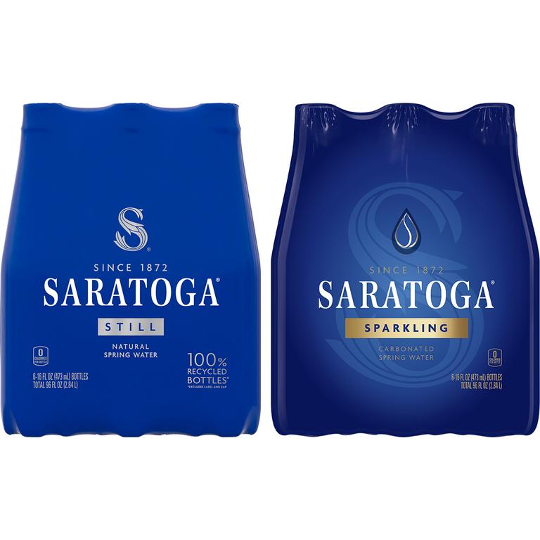 Buy ONE Get ONE Buy ONE (1) 6pk of Saratoga ($9.99) Get ONE (1) Saratoga 6pk for FREE