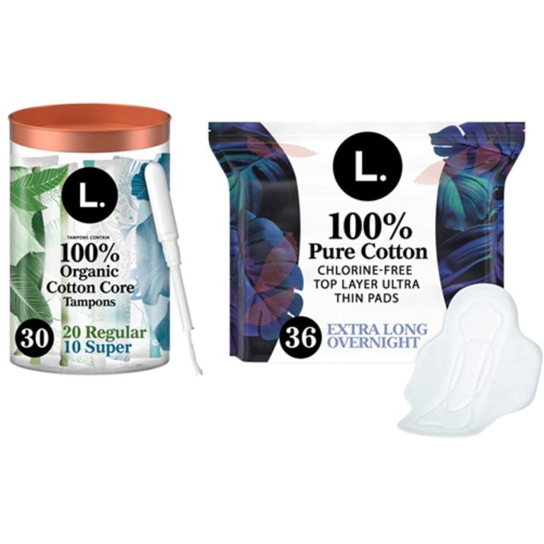 Save $4.00 ONE This is L. Liner, Pad or Tampon Product 30-100 ct (excludes trial/travel size)