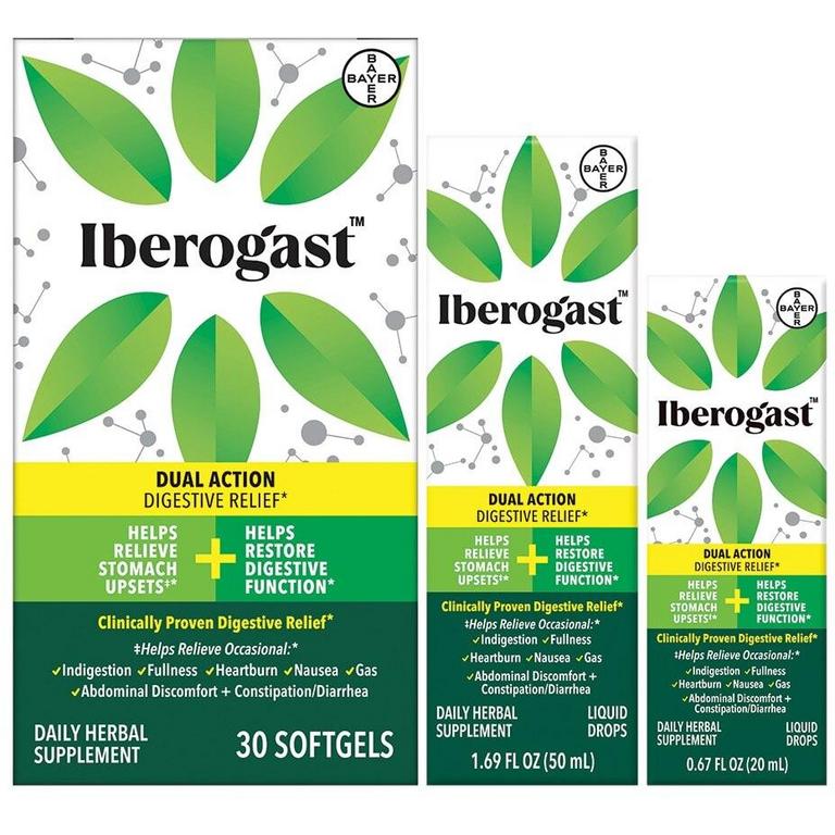 Save $3.00 on any ONE (1) Iberogast™ Liquid Drops or Soft Gels