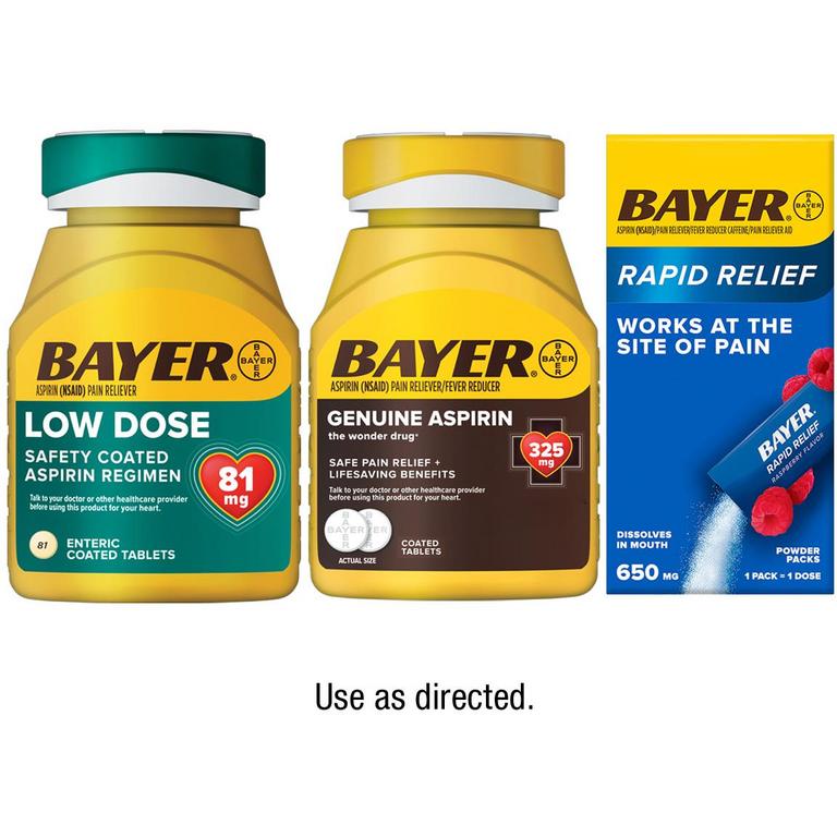 Save $1.50 on any ONE (1) Bayer® Aspirin 50ct or larger or any Bayer® Rapid Relief product