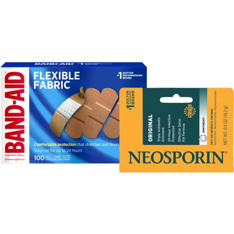 SAVE $3.00 on any ONE (1) BAND-AID® Brand, NEOSPORIN®, OR BENADRYL® Topical product (Excludes trial and travel sizes)