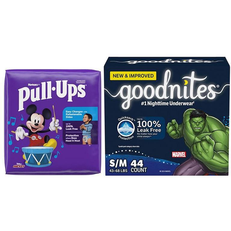 SAVE $1.50 on any ONE (1) pack of Pull-Ups® Training Pants, Night*Time™ or Goodnites® Youth Pants (7 ct. or higher. Not valid on Trial Packs)