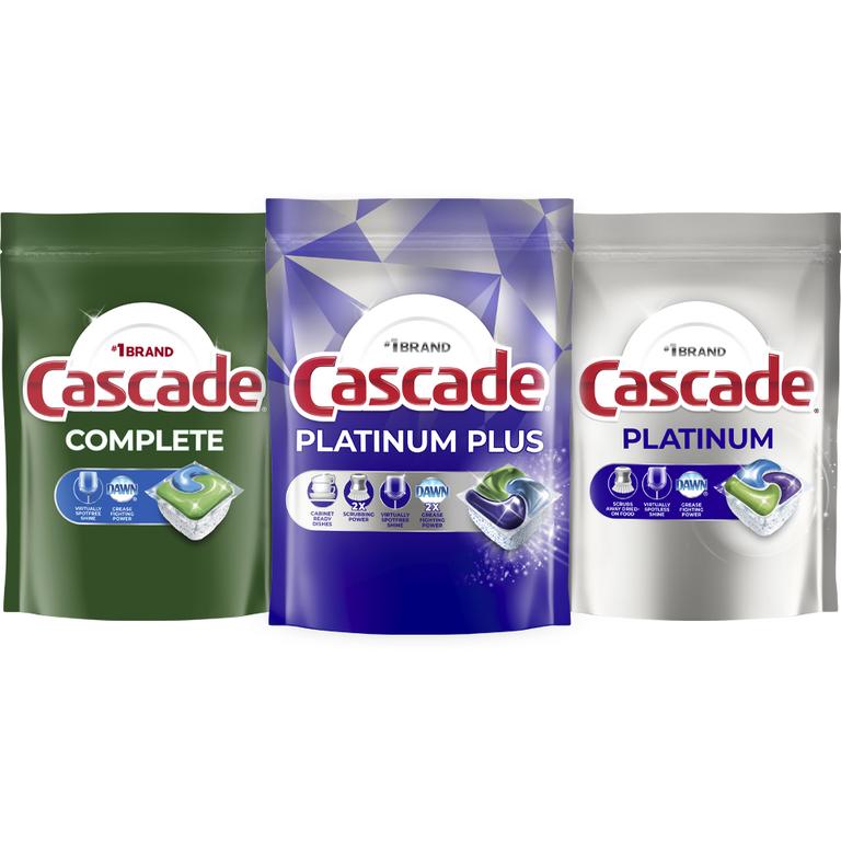 $2 off 1 ONE Cascade Platinum Plus 19-40ct, Platinum 26-50ct, OR Complete 33-63ct Dishwasher Detergent (exclude travel/trial size).