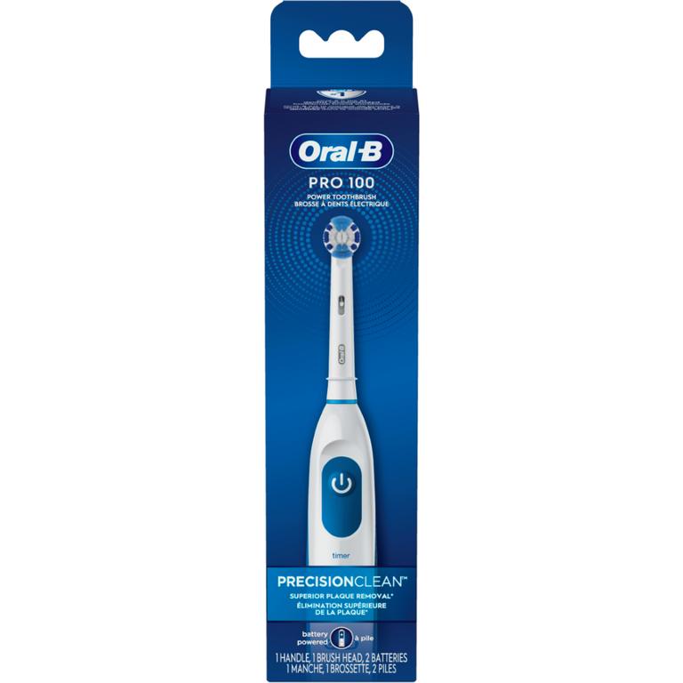 $2 off 1 ONE Oral-B Pro 100 Battery Powered Toothbrush (excludes Kids Battery Powered Toothbrushes and trial/travel size).