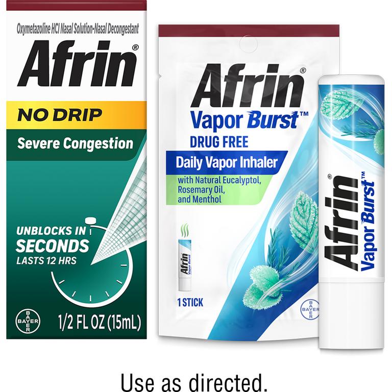 $2 off 1 on any ONE (1) Afrin® 15ml or larger Or Afrin® Vapor Burst™ Inhaler Stick