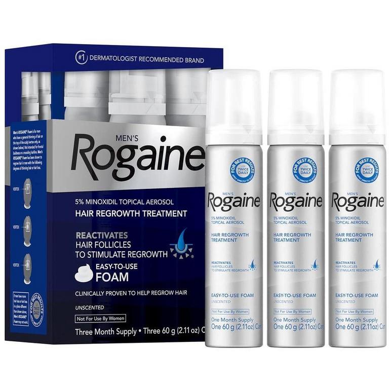 $10 off 1 on any ONE (1) Men’s ROGAINE® Hair Regrowth 3 Pack Product (3 month supply)